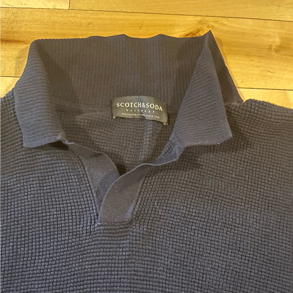 Scotch & Soda Men's Navy Polo Shirt - Picture 5 of 5
